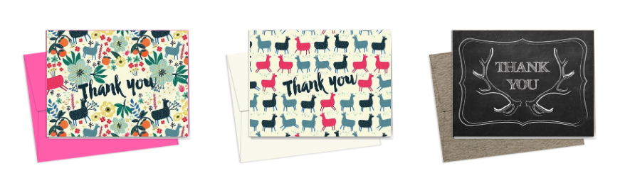 Thank you card tryptych