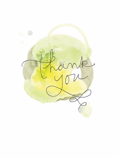 Picture of Watercolor Green Thank You