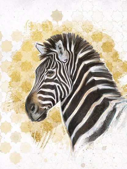 Picture of Zebra on Gold Dot