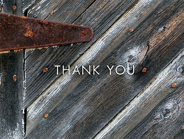 Picture of A Rustic Thanks