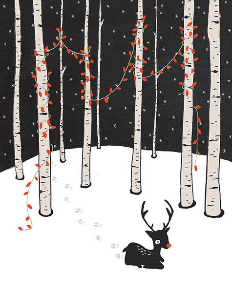 Picture of Deer Prints in Snow