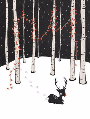 Picture of Deer Prints in Snow
