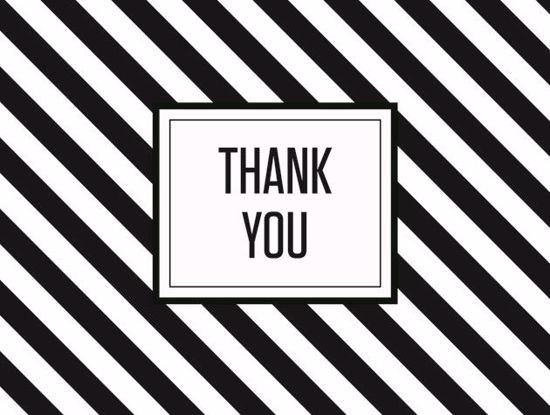 Picture of Diagonal 'Thank You' Jet Black