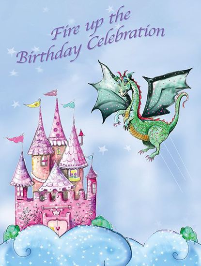 Picture of Dragon and Castle Birthday