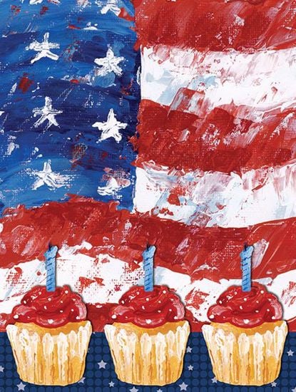 Picture of Flag and Cupcakes