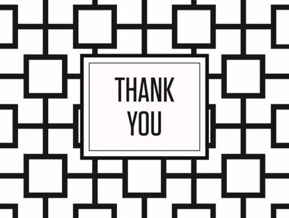 Picture of Geo Tile 'Thank You' Jet Black