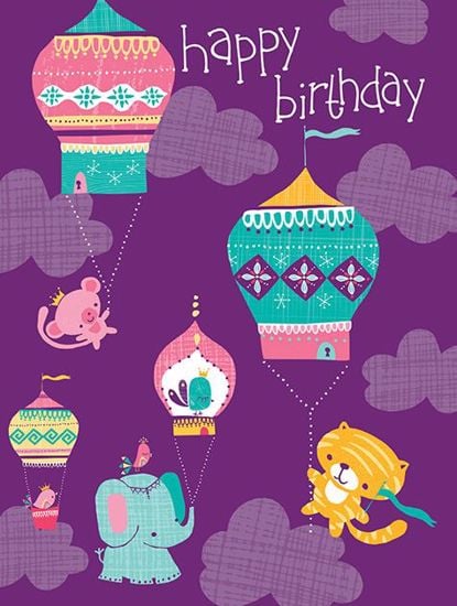 Picture of Hot Air Balloon Happy Birthday