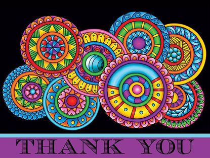Picture of Paisley Floral Thank You Purple