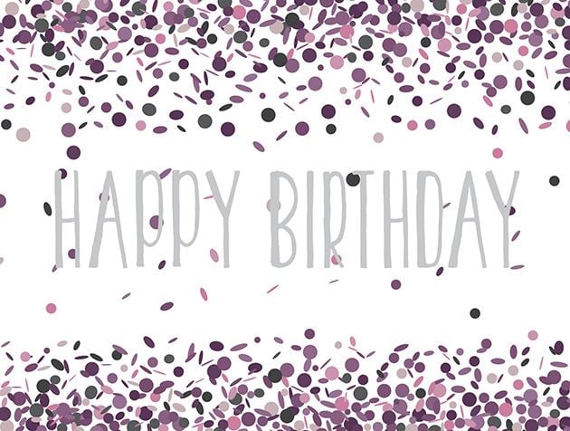Picture of Purple Confetti Birthday