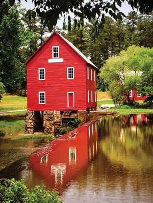 Picture of Red Barn Reflection