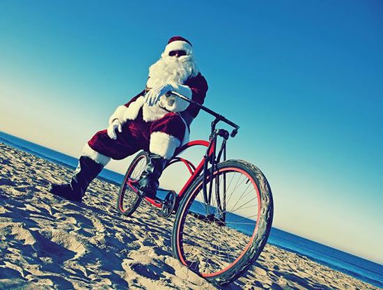 Picture of Santa on a Bike
