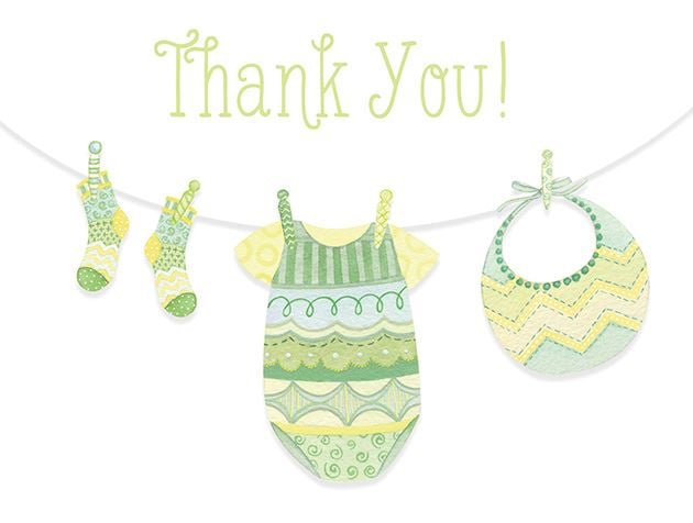 Picture of Thank You Clothesline Green
