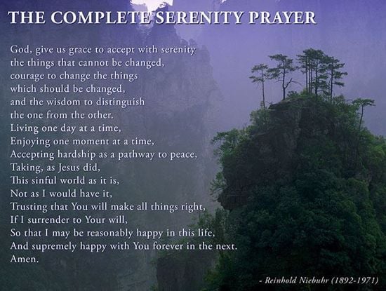 Picture of The Complete Serenity Prayer