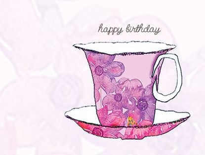 Picture of Violet Floral Teacup