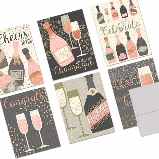 Champagne Toast Note Card Café