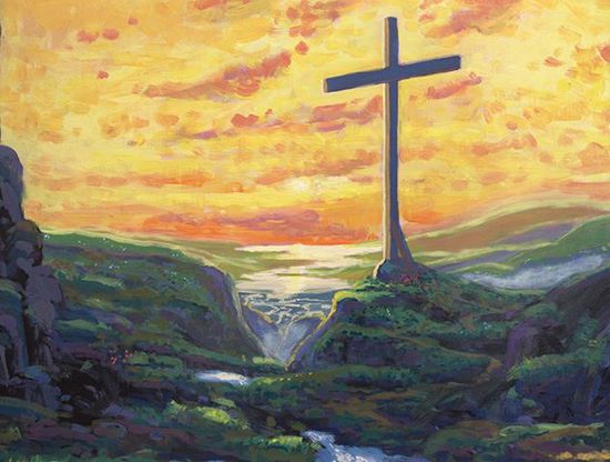 Picture of Cross & River Sunset