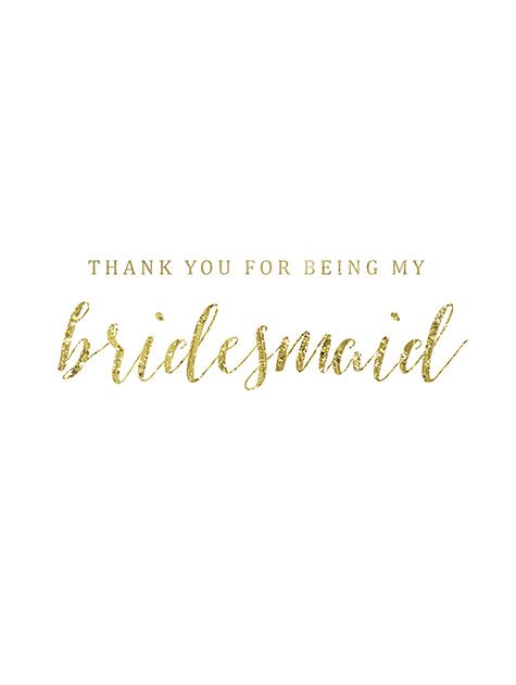 Picture of Gold Thank You Bridesmaid