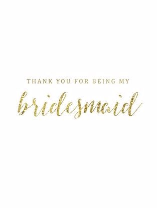 Picture of Gold Thank You Bridesmaid