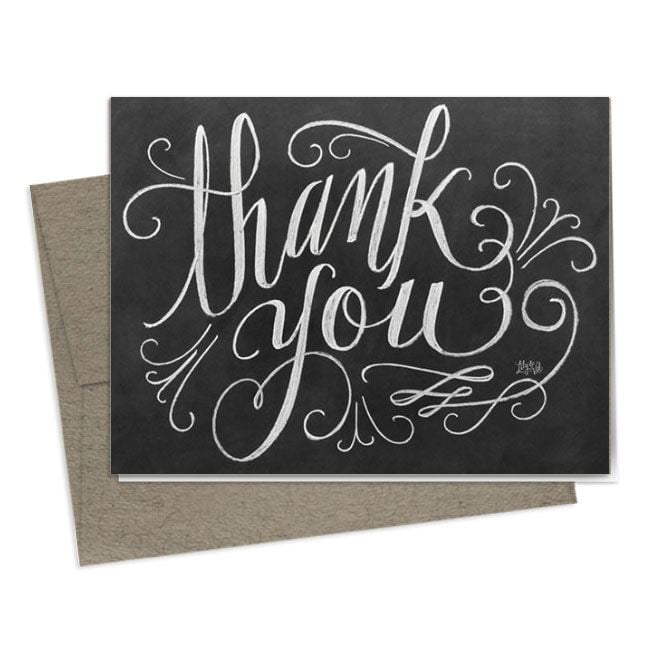 Handlettered Thank You